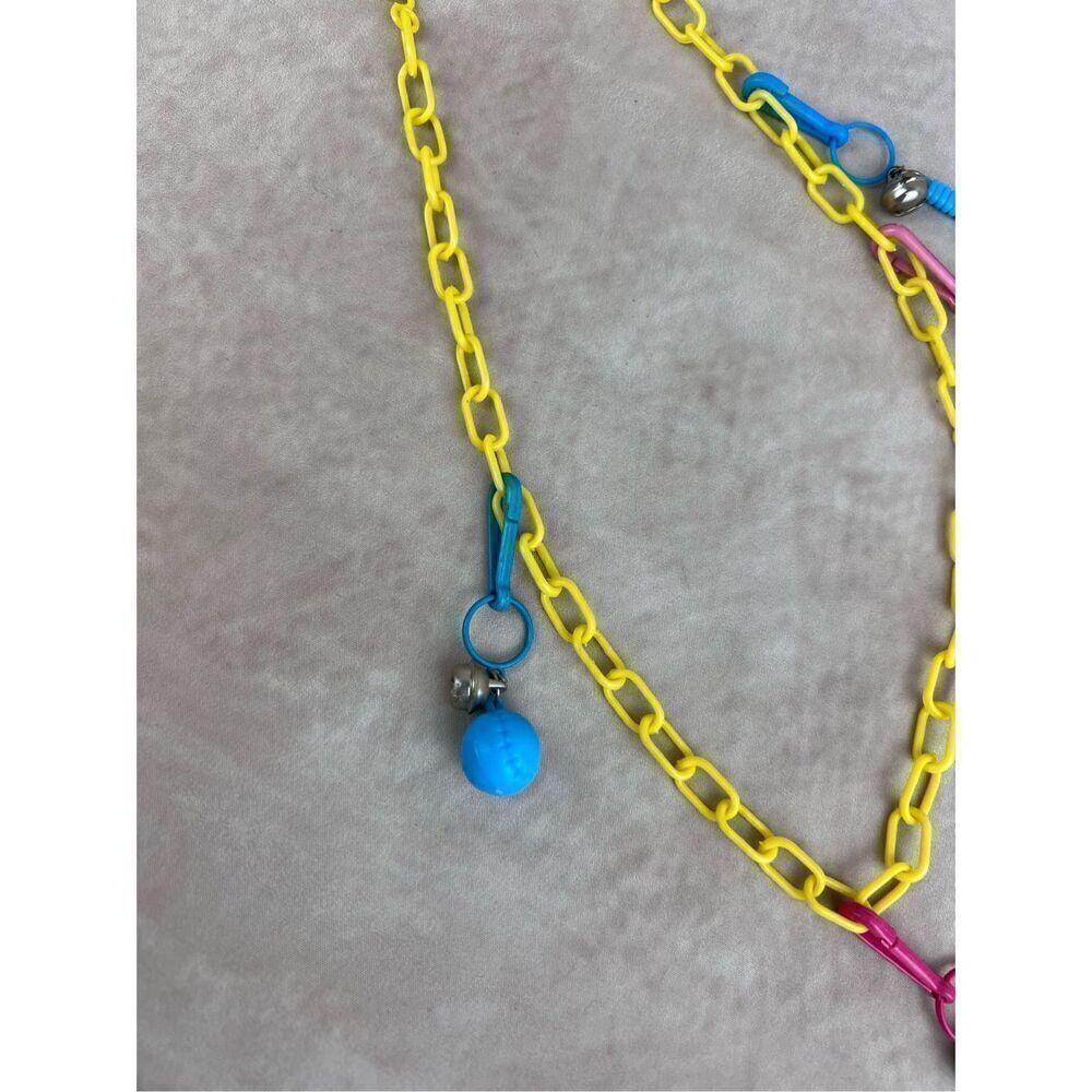 Vintage 80s Bell Clip Charm Necklace - image 2